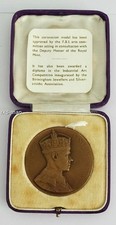 RARE LARGE KING EDWARD VIII 1937 CORONATION BRONZE MEDAL MEDALLION BOXED 50mm picture