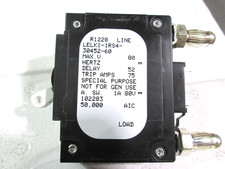 AIRPAX LELK1-1RS4-30452-60, 60AMP CIRCUIT BREAKER BULLET STYLE, WHITE Handle NEW picture
