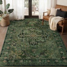 Jainmy Vintage Dark Green Area Rugs 5x7 for 5' x 7' (Rectangular), picture