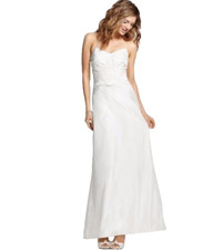 NEW/NWT Ann Taylor Wedding Gown/Dress 14 Ivory Taffeta mini train Retail $595 picture