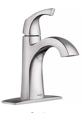 🆕 Moen 84505 Lindor 1-Handle Bathroom Faucet w Drain, 1/3 Hole - Chrome SEALED  picture
