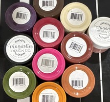 11 Magnolia Design Co. Chalk Paste 3oz Jars, Permanent Ink. NEW Variety Colors picture