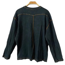 Jake Agave Desperado Mens XL Long Sleeve Ribbed Supima Cotton Shirt Blue picture