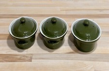 Vintage HALL Mini Casserole with Vented Lid (Avocado Green) Made in USA Lot of 3 picture