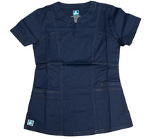 Adar Pop-Stretch Women's Scrub Semi V-Neck Top 3218 picture