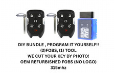 DIY BUNDLE PAIR FOR 15-20 YUKON TAHOE SUBURBAN SMART KEY  HYQ1AA OEM NO LOGO picture
