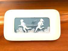 Antique Limoges Pâte-sur-Pâte Porcelain Tray Joe Descomps Art Deco Cherub Plaque picture