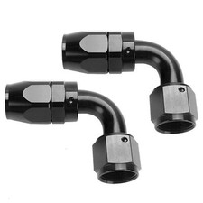 2Pcs AN6 Universal 90 Degree Swivel Hose End Fitting Adaptor For Fuel CPE Hose picture