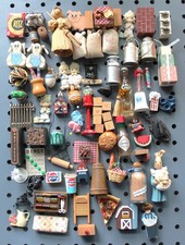 Vintage Miniature Dollhouse Accessories Mixed Lot Food Kitchen Decor Crafts picture