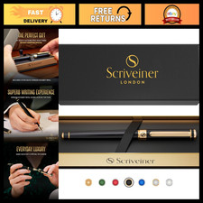 Luxury Black Lacquer Rollerball Pen, Real Gold Plating, Schmidt Ink Refill, Gift picture