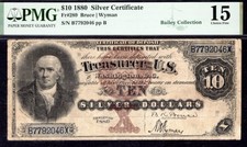 1880 $10 🇺🇸 Fr# 289 Stunning (( Silver Certificate )) Amazing Details PMG 15 picture