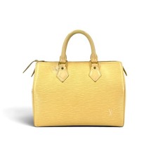 LOUIS VUITTON Speedy 25 Epi Leather Vanilla Yellow Handbag Boston M4301A picture