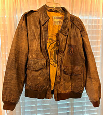 VINTAGE 1942 WWII Authentic No Surrender  Aero Club Bomber Jacket Size 44 picture