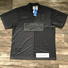 NWT Adidas Liverpool FC Special Black Retro Jersey 95 Soccer Kit Size XL $160 picture