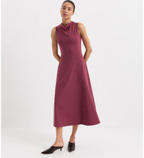 Pact Organic Fit & Flare Cowl Neck Dress picture