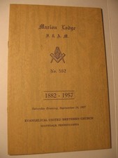 vintage 1957 Marion Masonic Lodge # 562 Scottdale Pennsylvania program picture
