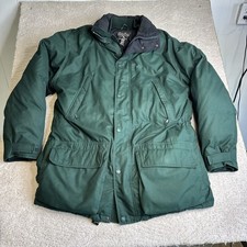 Men’s Eddie Bauer Large Goose Down Wool Heavy Parka Chore Jacket picture