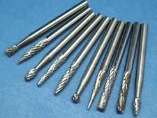 10 Pcs SET 3mm Tungsten Carbide Rotary Drill Burrs (2.35mm) 3/32
