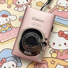 Canon Ixus 80 IS Digital Camera Complete Package Vintage Rare English -Pink picture