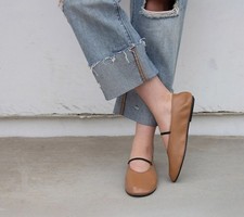 Seychelles Leather Flats & Bag - Neon Moon Tan 9.5/M New picture