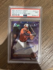 2022 Bowman Draft Chrome Autographs Jackson Holliday 1st Purple Refractor /250 picture