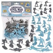 BMC CTS American Civil War Plastic Army Men Classic Toy Soldier Blue Gray Figure picture