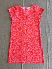 Crewcuts Shift Dress Pink Orange Floral 100% Cotton Girls Size 10 picture