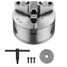 6 Inch 3-Jaw Self-Centering Lathe Chuck with 1 1/2 in-8 Threaded Backing Plate picture