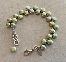 Michele Baratta Button Pearl Bracelet 925 Sterling Silver picture