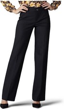 New* Lee Women's Ultra Lux Comfort with Flex Motion Trouser Pant Black 8 Medium picture
