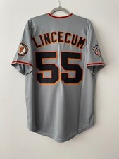 Vintage Tim Lincecum 2010 San Francisco Giants World Series Grey gray throwback picture