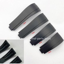 20mm 21mm Black Rubber Strap Fits for Oysterflex Daytona Datejust Sub Yacht GMT  picture