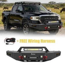 Aaiwa Front Bumper For Dodge RAM 1500 2019-2024 Rebel With Winch Plate&LED Light picture