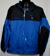 VTG COLUMBIA WINDBREAKER JACKET ROADRUNNER INTERNET Y2K COLOR BLOCK EMBROIDERED picture