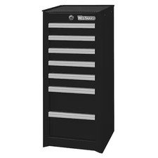 Westward 32H865 Westward Side Cabinet, 7-Drawers, Powder Coated Black, 15.5