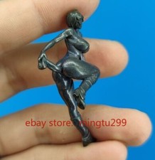 Chinese Old Bronze Copper Statue Hand Carved Sexuality Beauty Girl Figurine Gift picture