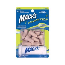 Mack's Acoustic Foam Ear Plugs 7 Pair Blister Pack with Free Travel Case picture