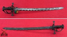 Very Rare Scalloped Edged Blade Northern European Broadsword Tessak Circa 1620 picture
