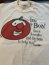 Vintage Veggie Tales 90's Bob The Tomato T-Shirt Size XLarge picture
