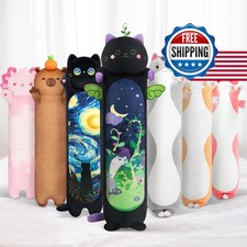 Mewaii Long Cat Plush Black Body Pillow 20