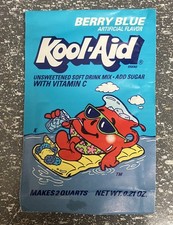 Kool-Aid Berry Blue 1988 Vintage Sealed Packet Rare Discontinued Collectible picture