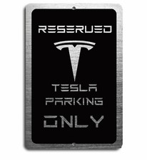 Tesla ART Car Reserved Parking only Aluminum sign with All Weather UV Protective picture