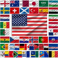 Peryiter 3x5 FT World Country Flags Set 48 International Flags Global Decor picture