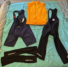 Castelli Men’s 2XL 4pc Cycling Set Bib Shorts/Knickers Vest, Extras picture
