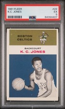 1961-62 Fleer #22 K.C. Jones RC PSA 5 EX picture