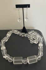 Fabulous MCM Lucite Bead Necklace And Earrings  picture