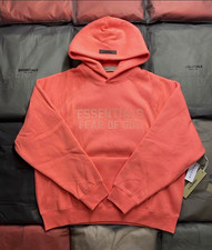 Essentials Fear of God Men’s Pink Solid Logo Pullover Hoodie, Size M picture