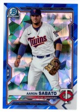 2021 Bowman Chrome Draft Sapphire Edition Aaron Sabato  BDC-163 Twins QTY picture