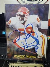 1998 Collector's Edge Odyssey - Prodigies Autographs Derrick Thomas - Blue Ink picture