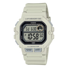 Casio Men's Dual Time Alarms Light Gray Quartz Watch 47.2MM WS-1400H-8AVCF picture